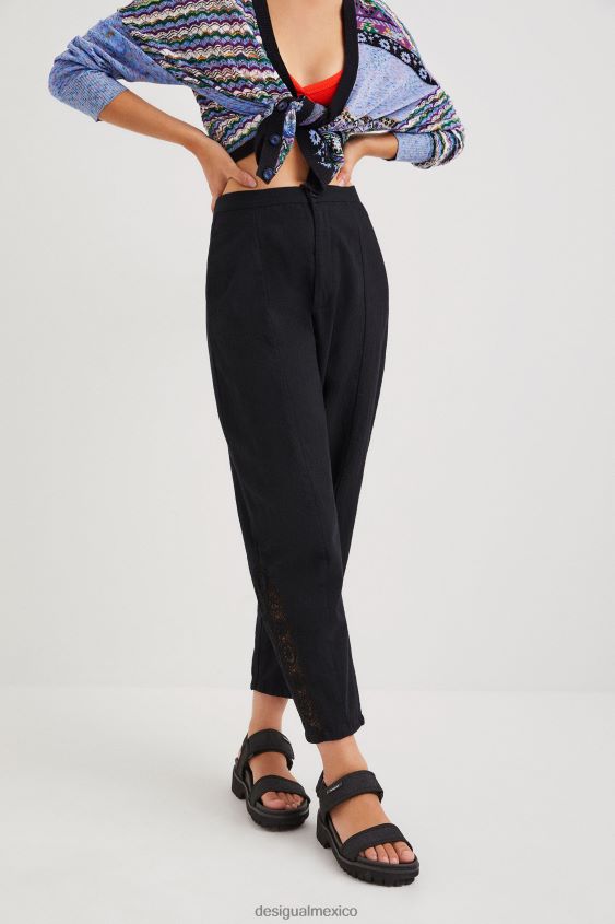 Desigual mujer pantalones holgados rústicos VZ26R01137 ropa