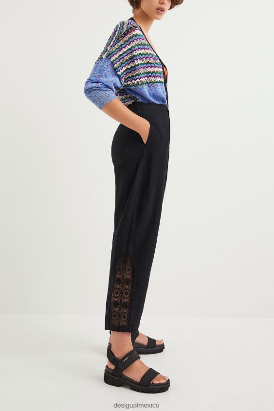 Desigual mujer pantalones holgados rústicos VZ26R01137 ropa