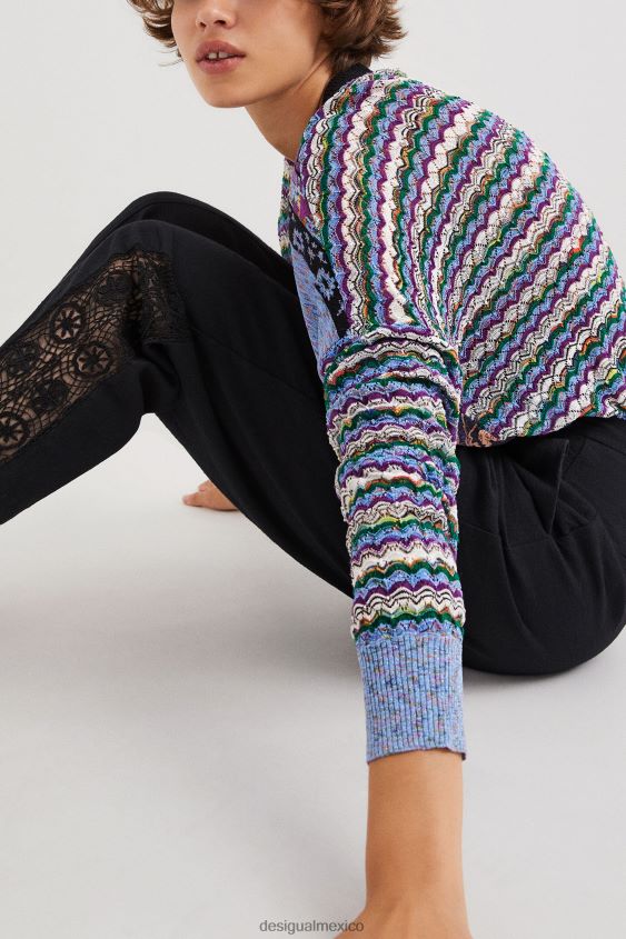 Desigual mujer pantalones holgados rústicos VZ26R01137 ropa