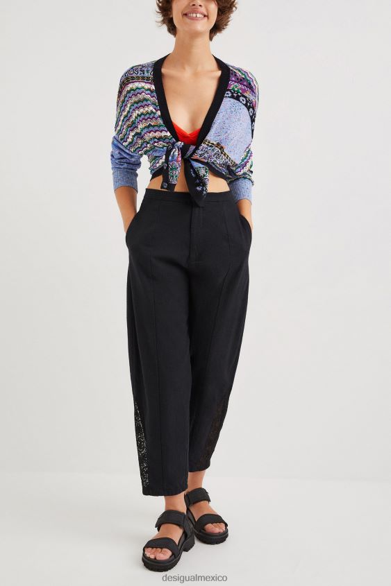 Desigual mujer pantalones holgados rústicos VZ26R01137 ropa
