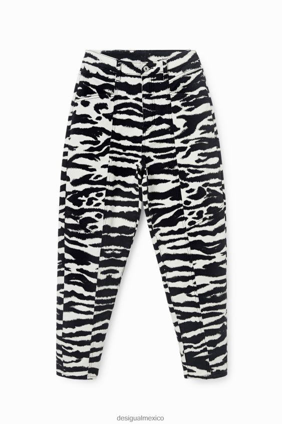 Desigual mujer pantalones largos de cintura alta VZ26R01034 ropa