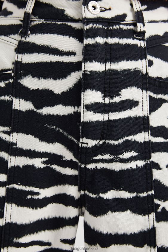Desigual mujer pantalones largos de cintura alta VZ26R01034 ropa