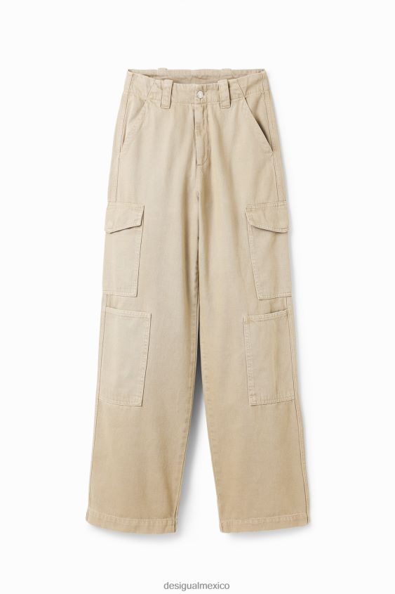 Desigual mujer pantalones largos tipo cargo VZ26R0228 ropa