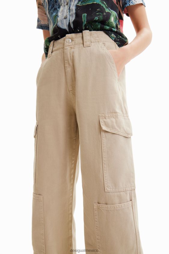 Desigual mujer pantalones largos tipo cargo VZ26R0228 ropa