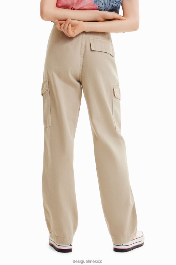 Desigual mujer pantalones largos tipo cargo VZ26R0228 ropa