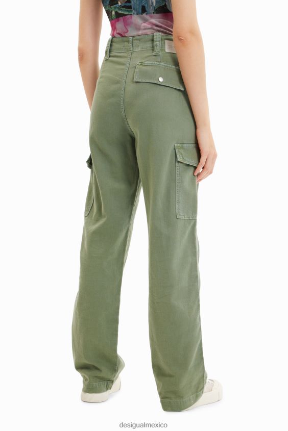 Desigual mujer pantalones largos tipo cargo VZ26R0247 ropa
