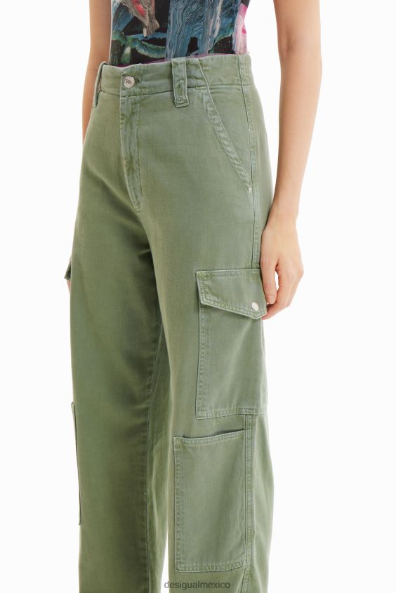 Desigual mujer pantalones largos tipo cargo VZ26R0247 ropa