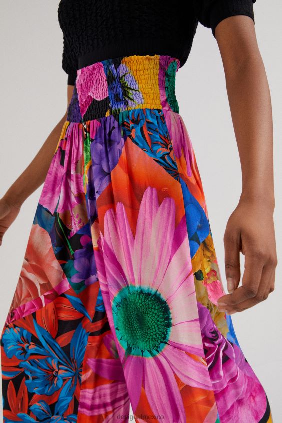 Desigual mujer pantalones palazzo florales VZ26R01078 ropa