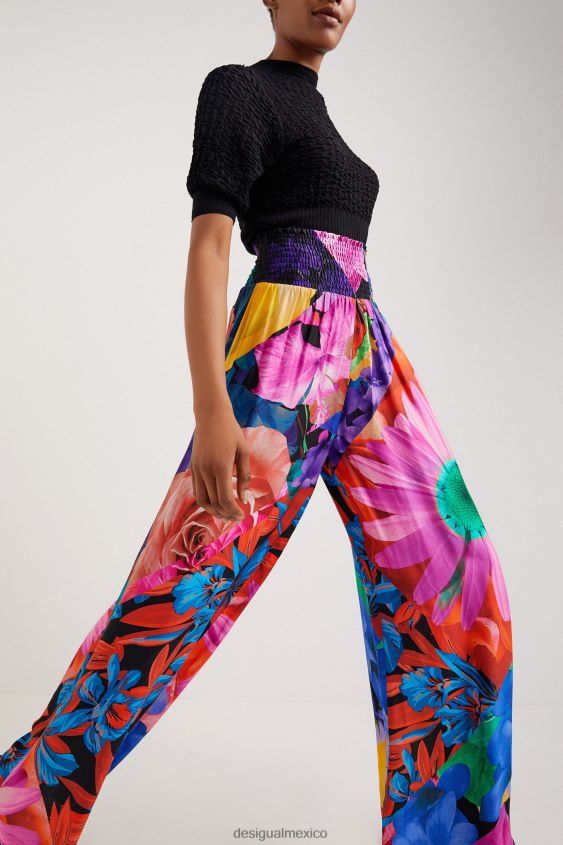 Desigual mujer pantalones palazzo florales VZ26R01078 ropa