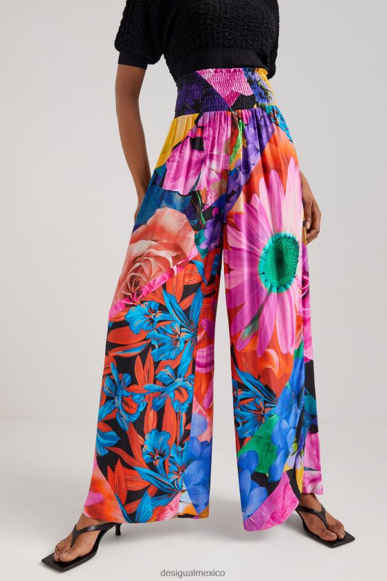 Desigual mujer pantalones palazzo florales VZ26R01078 ropa