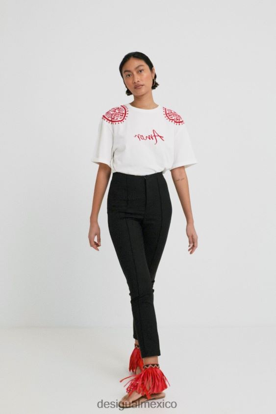 Desigual mujer pantalones pitillo stella jean VZ26R01079 ropa