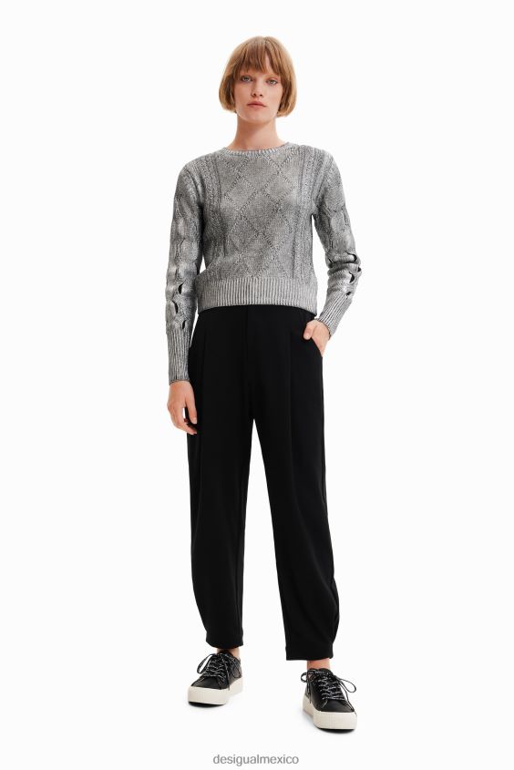 Desigual mujer pantalones plisados VZ26R0981 ropa