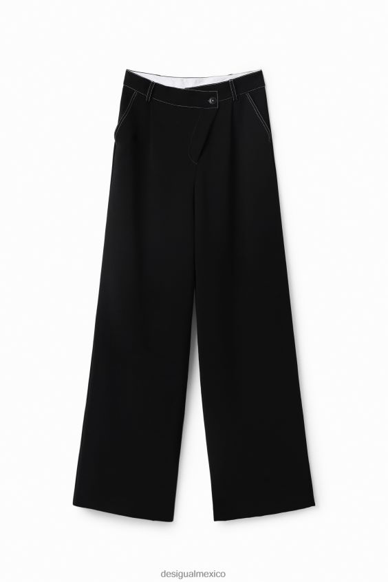 Desigual mujer pantalones torcidos con pliegues VZ26R0876 ropa