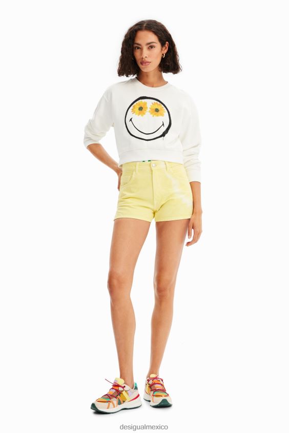Desigual mujer shorts de mezclilla con efecto tie-dye VZ26R0796 ropa