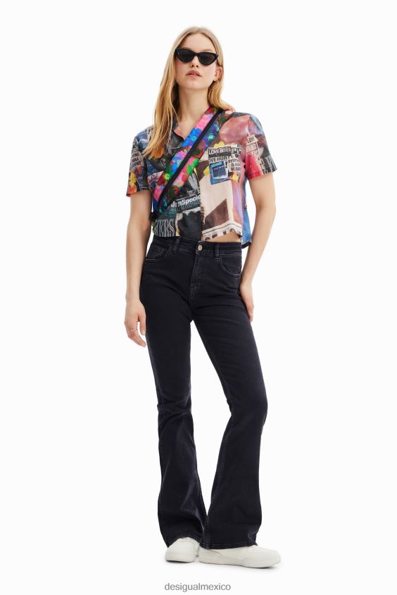 Desigual mujer vaqueros acampanados VZ26R0581 ropa