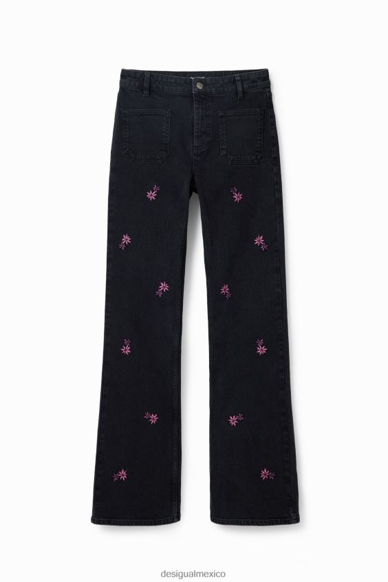 Desigual mujer vaqueros acampanados florales VZ26R0223 ropa