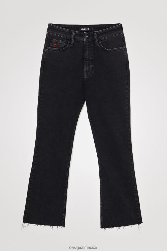 Desigual mujer vaqueros acampanados hasta el tobillo VZ26R01026 ropa