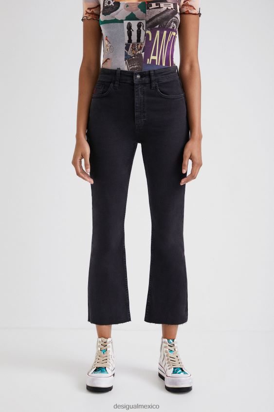 Desigual mujer vaqueros acampanados hasta el tobillo VZ26R01026 ropa