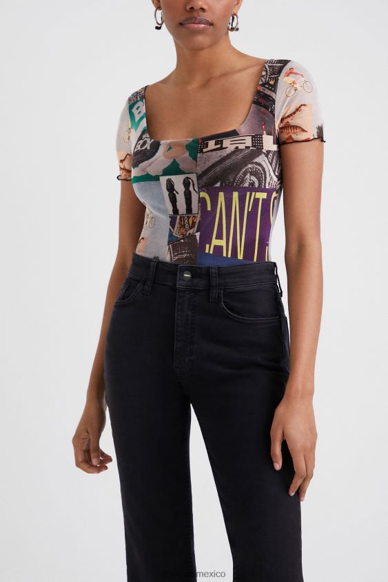 Desigual mujer vaqueros acampanados hasta el tobillo VZ26R01026 ropa
