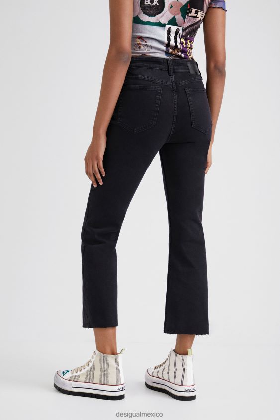Desigual mujer vaqueros acampanados hasta el tobillo VZ26R01026 ropa