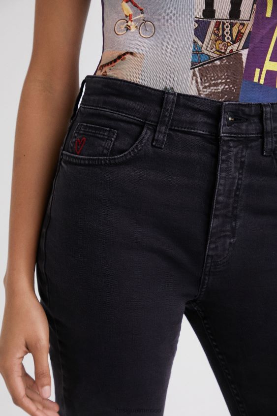 Desigual mujer vaqueros acampanados hasta el tobillo VZ26R01026 ropa