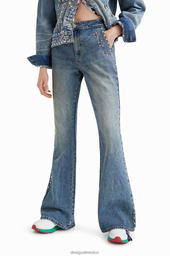 Desigual mujer vaqueros acampanados johnson hartig VZ26R01112 ropa