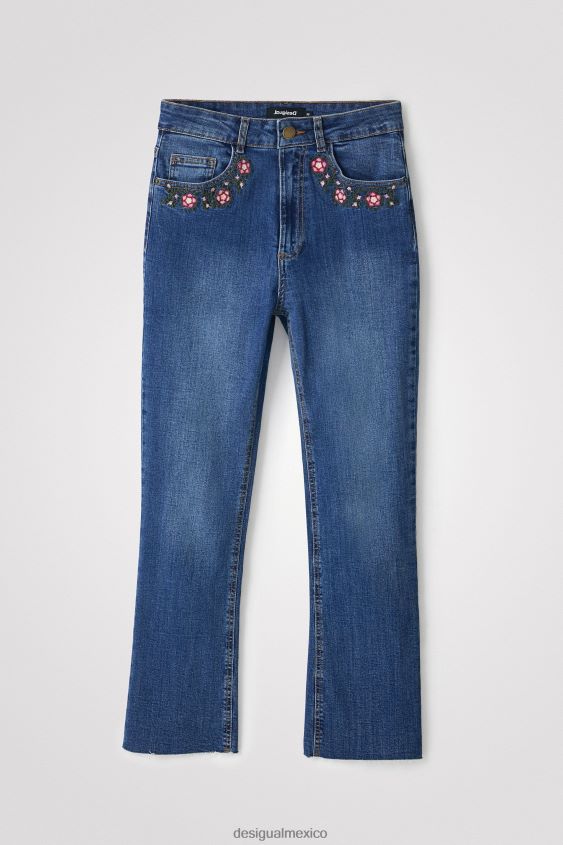 Desigual mujer vaqueros capri acampanados VZ26R01036 ropa