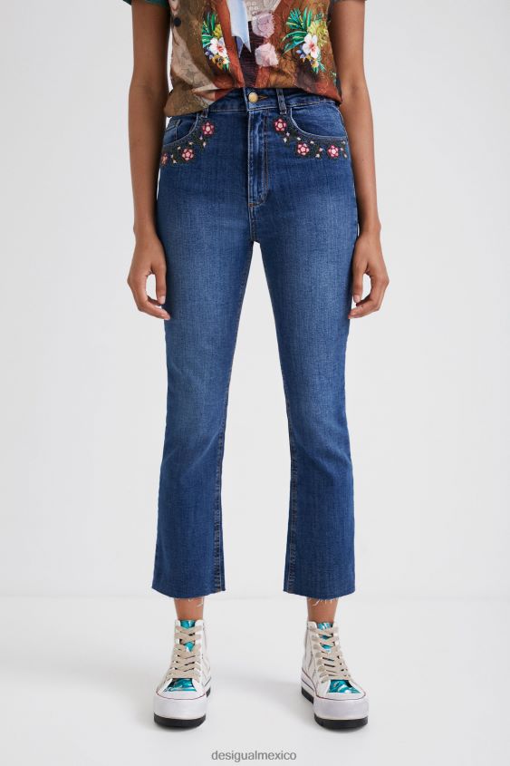 Desigual mujer vaqueros capri acampanados VZ26R01036 ropa
