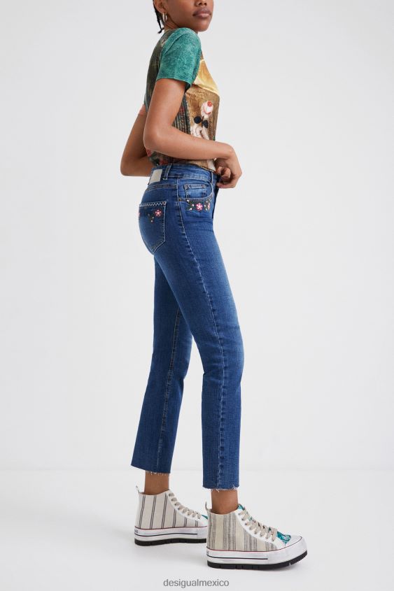 Desigual mujer vaqueros capri acampanados VZ26R01036 ropa