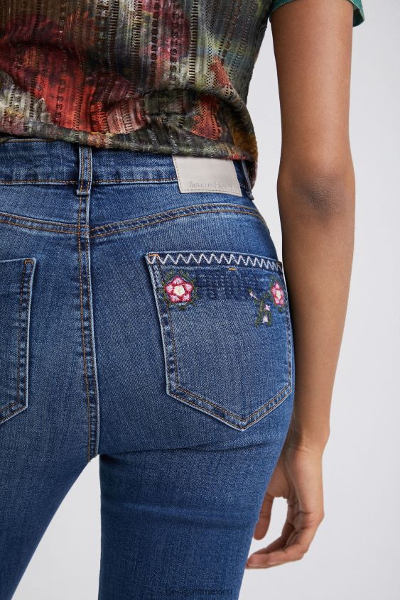 Desigual mujer vaqueros capri acampanados VZ26R01036 ropa