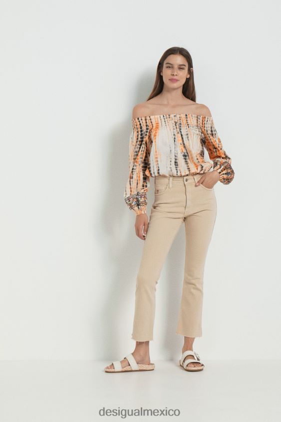 Desigual mujer vaqueros capri acampanados VZ26R0755 ropa