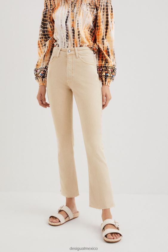 Desigual mujer vaqueros capri acampanados VZ26R0755 ropa