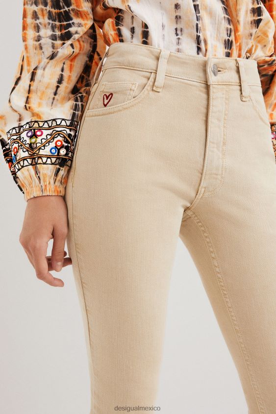 Desigual mujer vaqueros capri acampanados VZ26R0755 ropa