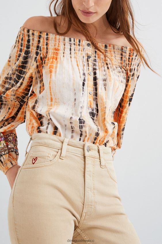 Desigual mujer vaqueros capri acampanados VZ26R0755 ropa