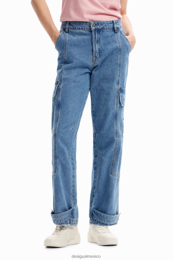 Desigual mujer vaqueros cargo VZ26R0884 ropa