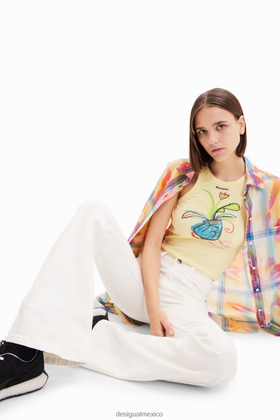 Desigual mujer vaqueros largos acampanados VZ26R0527 ropa