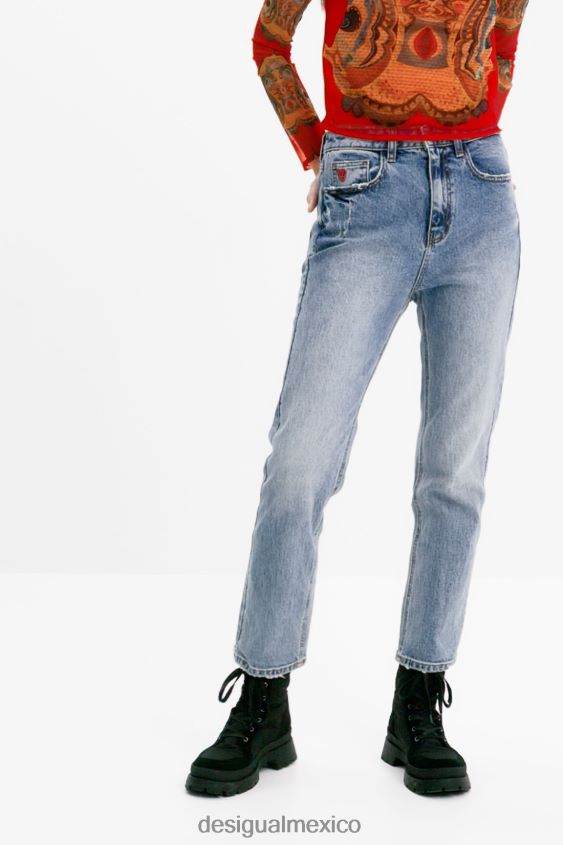 Desigual mujer vaqueros rectos hasta el tobillo VZ26R0517 ropa