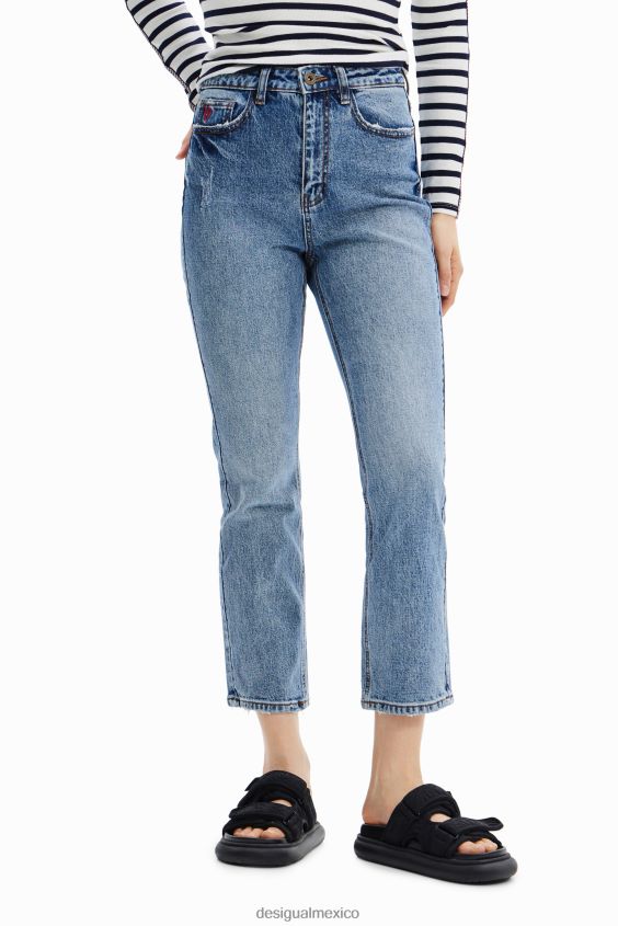 Desigual mujer vaqueros rectos hasta el tobillo VZ26R0517 ropa