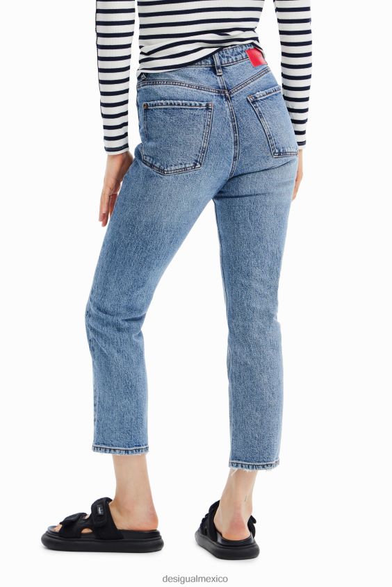 Desigual mujer vaqueros rectos hasta el tobillo VZ26R0517 ropa