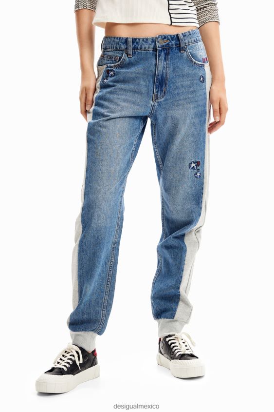 Desigual mujer vaqueros tipo jogger bordados VZ26R093 ropa