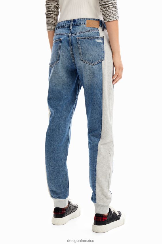 Desigual mujer vaqueros tipo jogger bordados VZ26R093 ropa