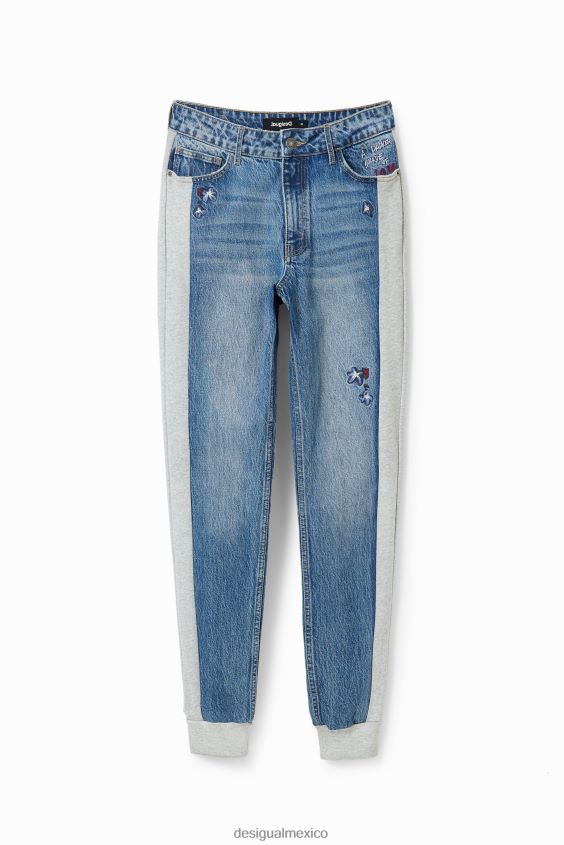 Desigual mujer vaqueros tipo jogger bordados VZ26R093 ropa
