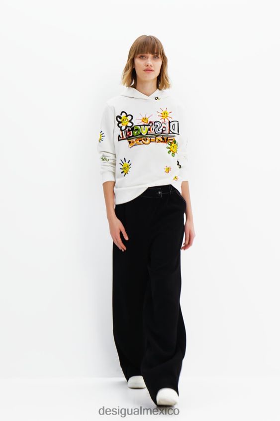 Desigual mujer sudadera arty flocada VZ26R0974 ropa