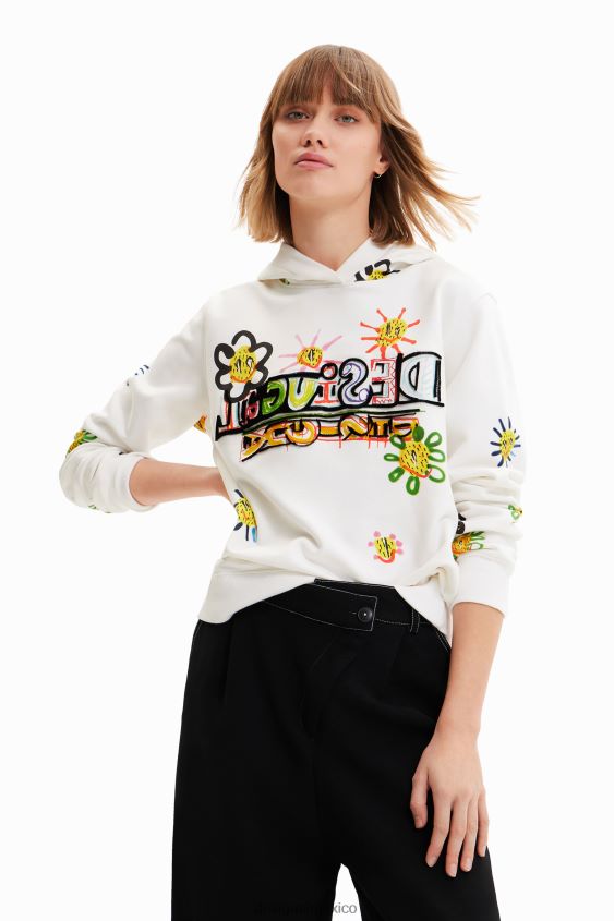 Desigual mujer sudadera arty flocada VZ26R0974 ropa