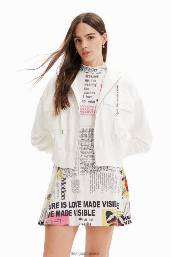 Desigual mujer sudadera con bolsillos oversize VZ26R0337 ropa