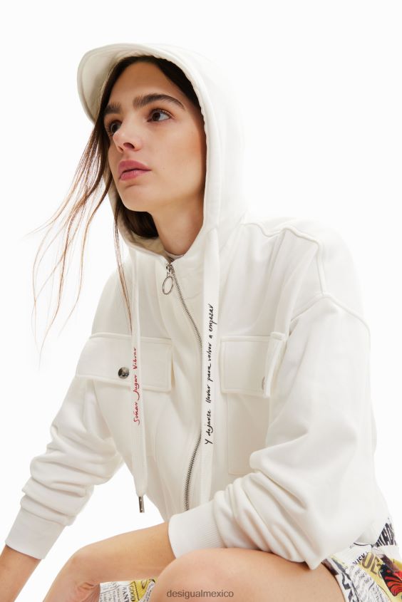 Desigual mujer sudadera con bolsillos oversize VZ26R0337 ropa