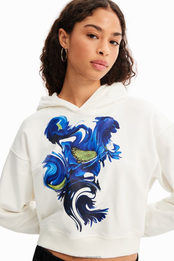 Desigual mujer sudadera con capucha corta y artística VZ26R0830 ropa