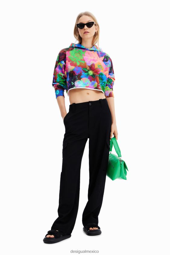 Desigual mujer sudadera con capucha corta y extragrande VZ26R0500 ropa