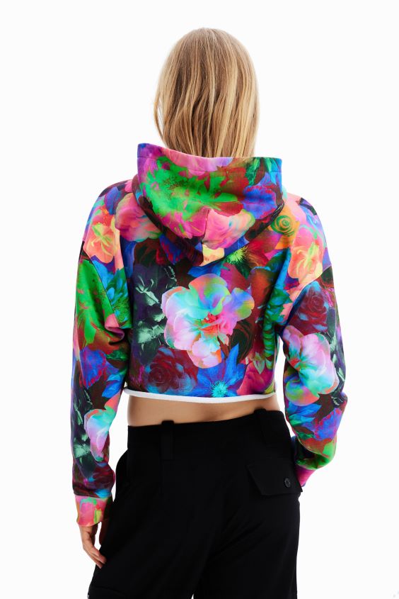 Desigual mujer sudadera con capucha corta y extragrande VZ26R0500 ropa