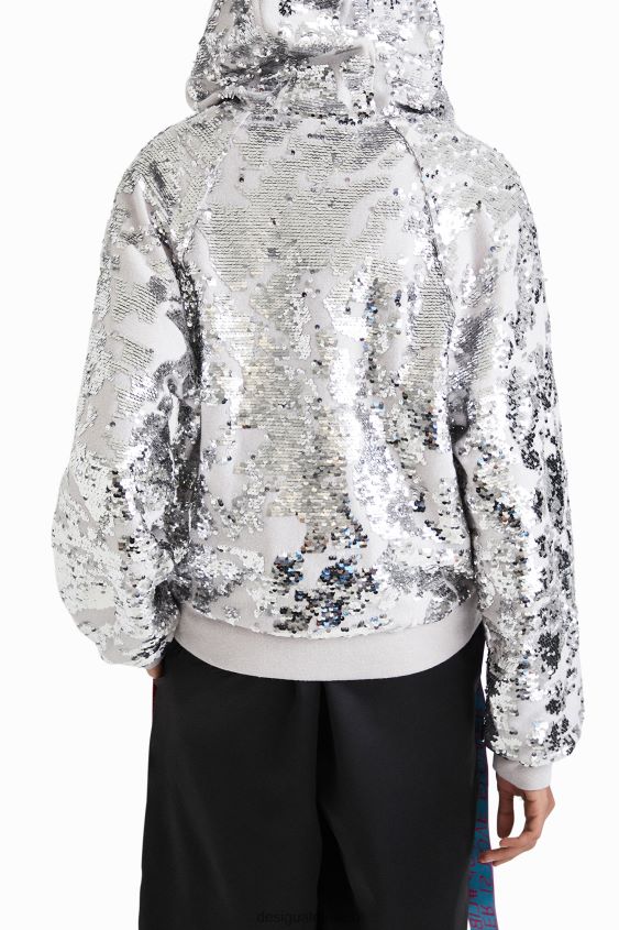 Desigual mujer sudadera con capucha y lentejuelas de johnson hartig VZ26R01098 ropa